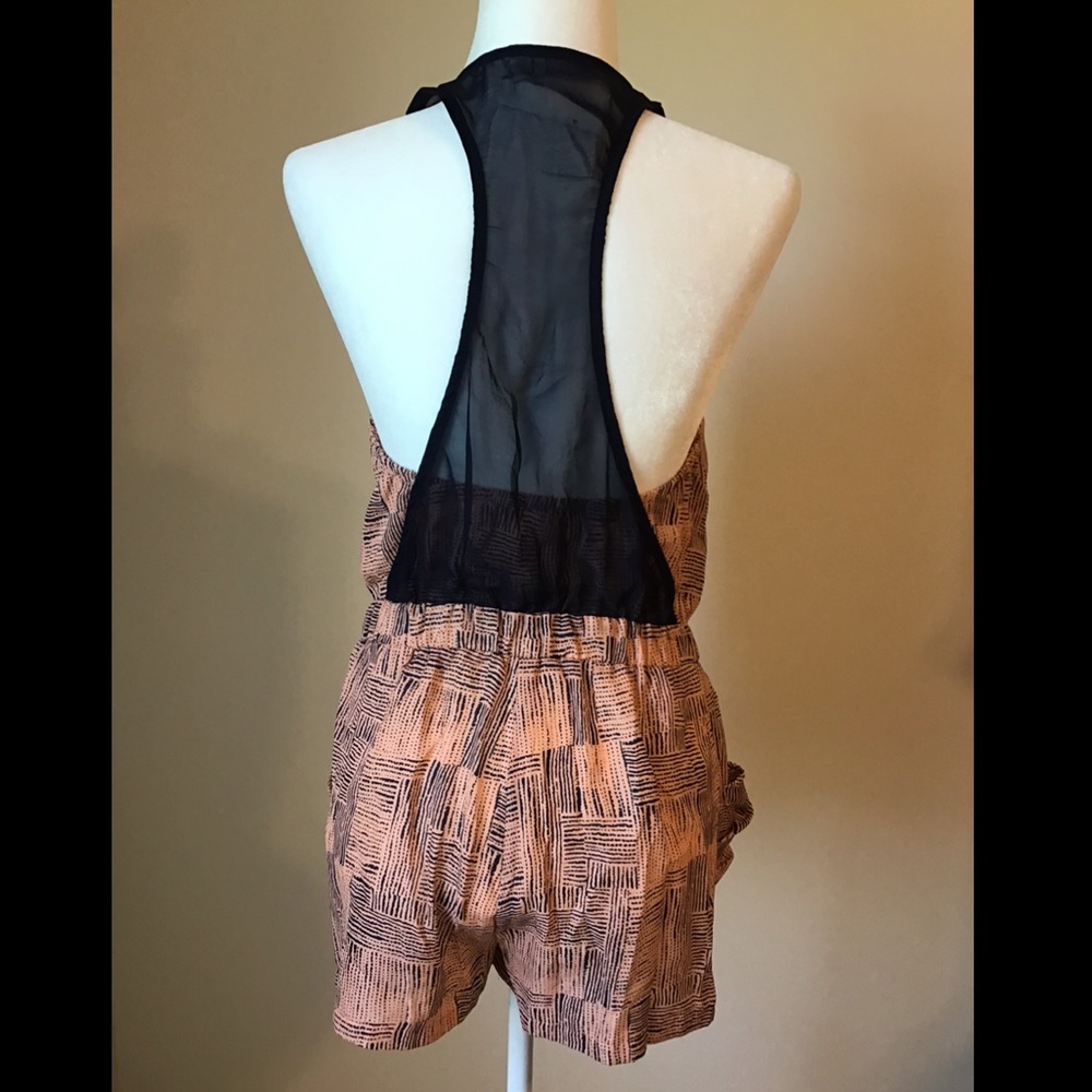 Sheer back romper